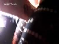 Horse's Semen Overflowed Inside a Woman's Pussy